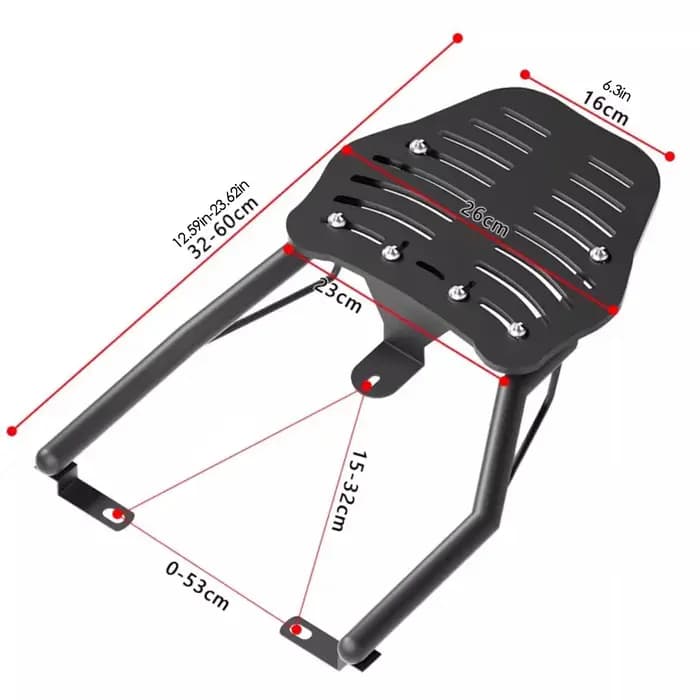 Porte-bagages réglable et polyvalent pour moto