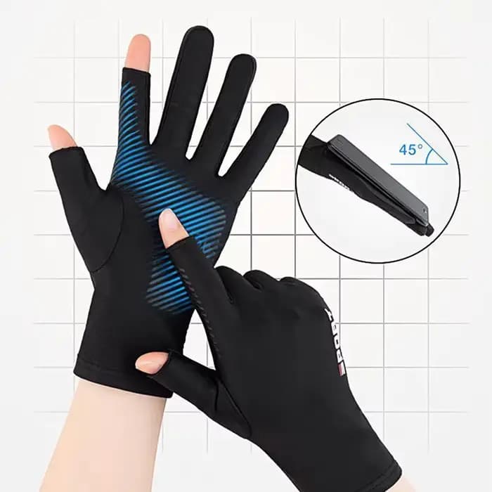 1 paire de gants de moto respirants en soie glacée