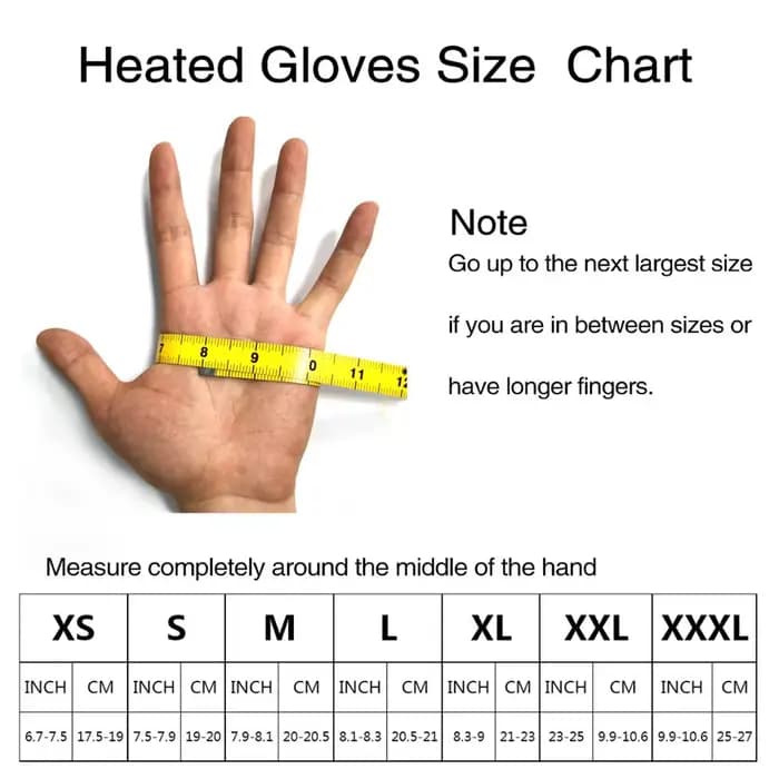 Gants chauffants à batterie Rechargeable pour hommes et femmes