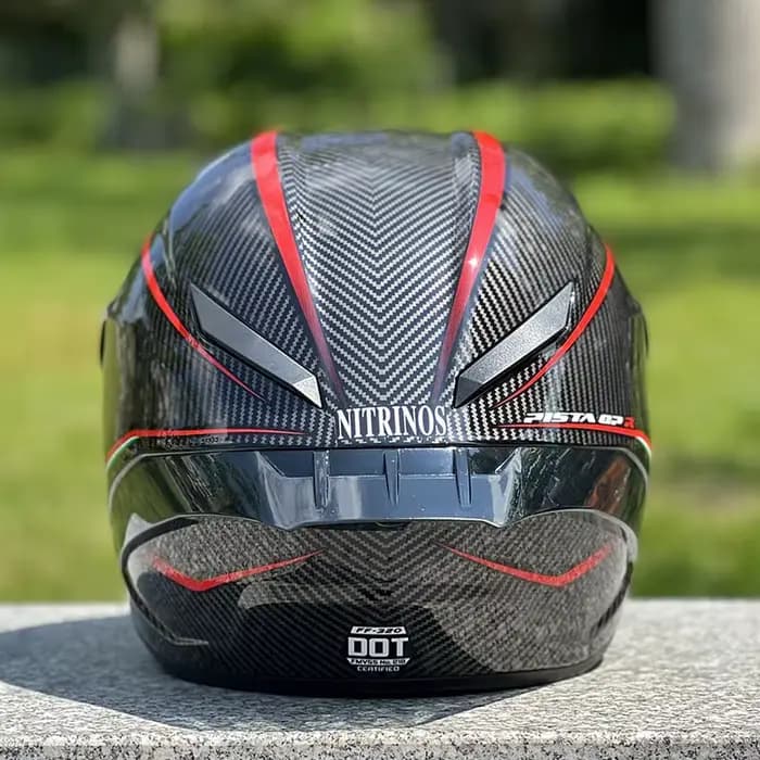 Casque de sécurité de course quatre saisons grand Spoiler noir rouge