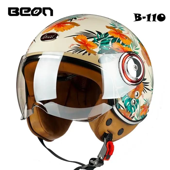 BEON B-110 casque de Moto rétro demi-casque pour véhicules électriques Locomotive accessoires de Moto Casco Para Moto