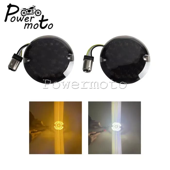 Clignotants LED avant et arrière de 3 1/4 pouces, indicateur pour Harley Heritage Softail Electra Gl