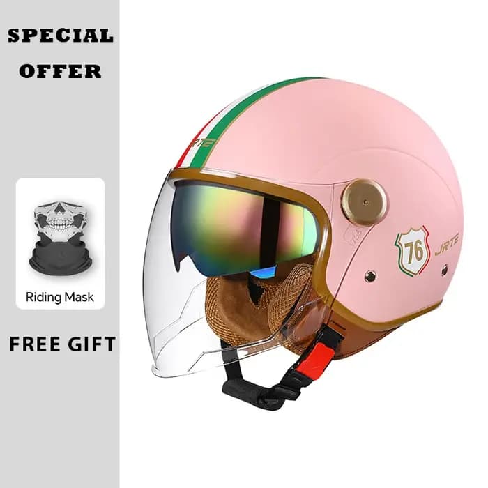 Casque de Moto rétro TT & CO approuvé DOT