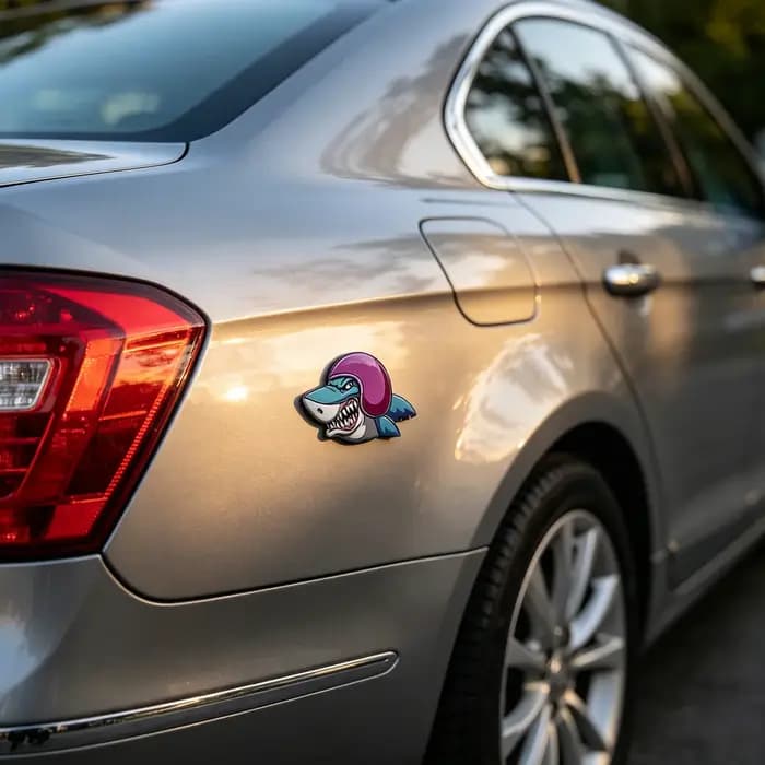 1 pièce d'emblèmes de casque 3D en forme de requin, articles décoratifs. Convient pour décorer l'arrière des voitures, des camions et des SUV, imperméable