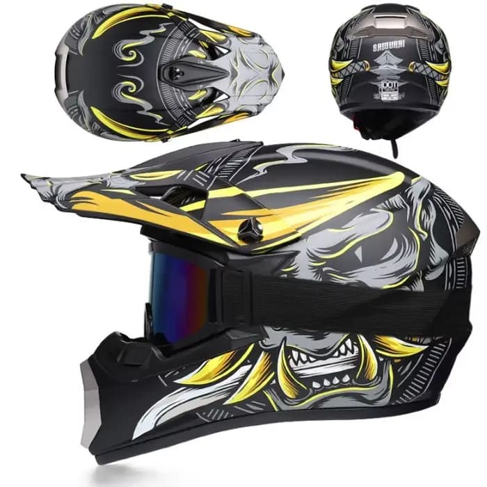 Casque de motocross professionnel tout-terrain pour homme