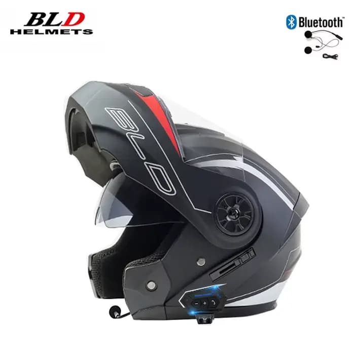 Casque de moto modulaire rabattable