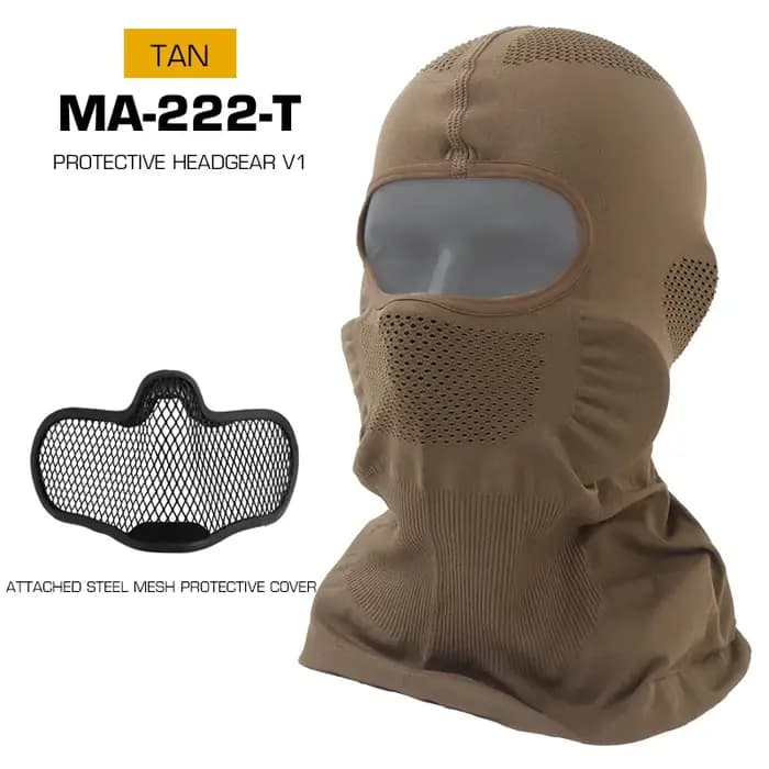 Masque tactique intégral haute élasticité respirant