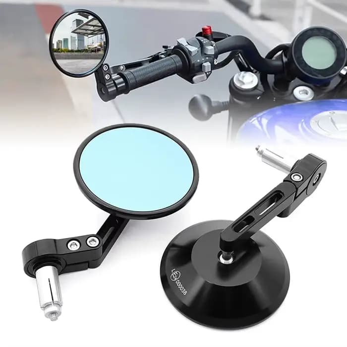 Accessoires de Moto 7/8 "rétroviseurs arrière d'extrémité de barre ronde pour café Racer