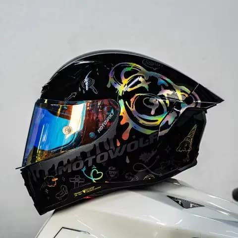 Casque de moto MOTOWOLF H1 pour homme et femme