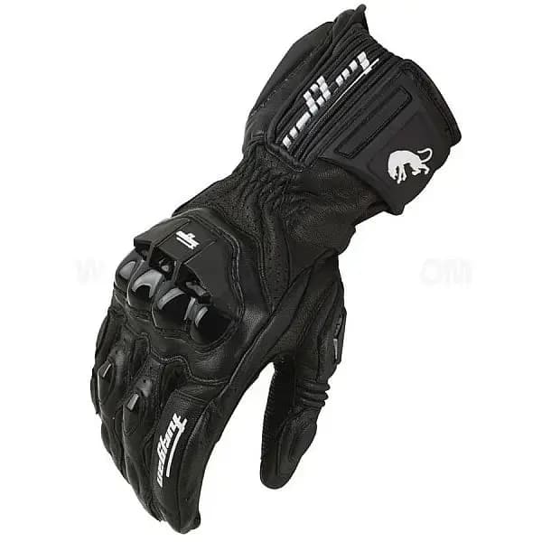 Gants de moto en cuir véritable pour hommes