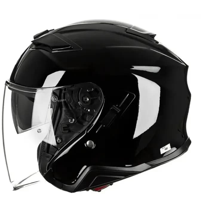 Casque Jet Shoei J-Cruise II Noir Brillant 3/4 Ouvert pour Hommes et Femmes, Double Visière, Rétro, Scooter, Moto, Demi-Casque