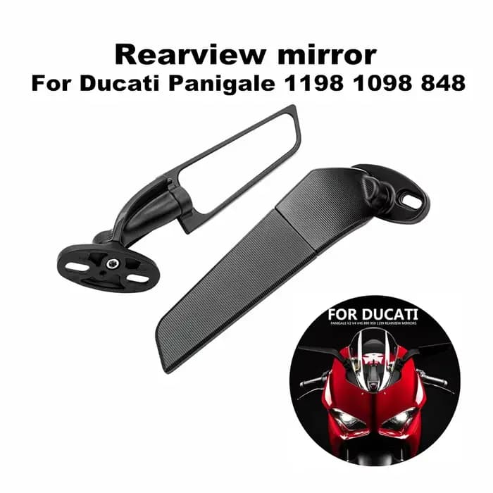 Rétroviseur modifié à aile fixe pour moto, adapté pour DucSau899 1199 1299 959 Panigale 1198 1098 848 Panigale V2 V4 V4S