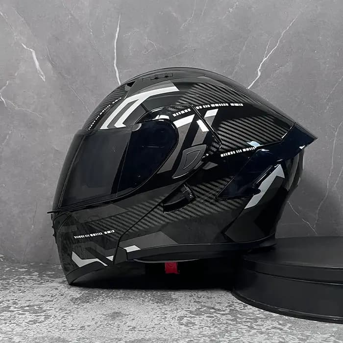 D'expériences de moto à double visière